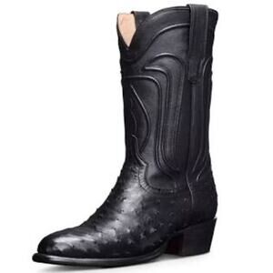 Tecovas Jessie Cowgirl Boots in Midnight Ostrich - Sz 7